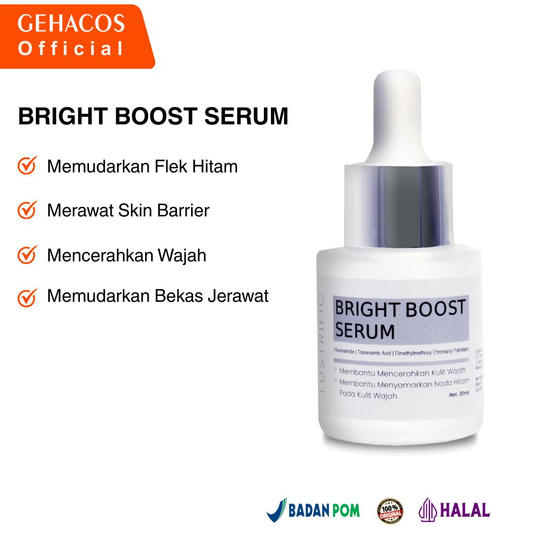 LUSTRIFIC Bright Boost Serum Chromabright - Memudarkan Flek & Bekas Jerawat - Skin Barrier - Glowing