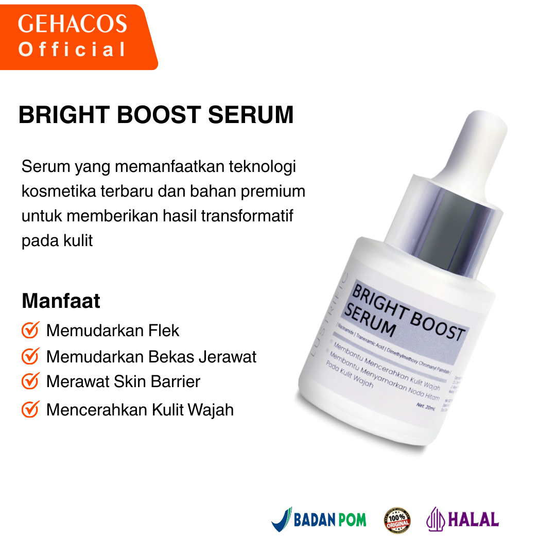 LUSTRIFIC Bright Boost Serum Chromabright - Memudarkan Flek & Bekas Jerawat - Skin Barrier - Glowing - Gambar 4