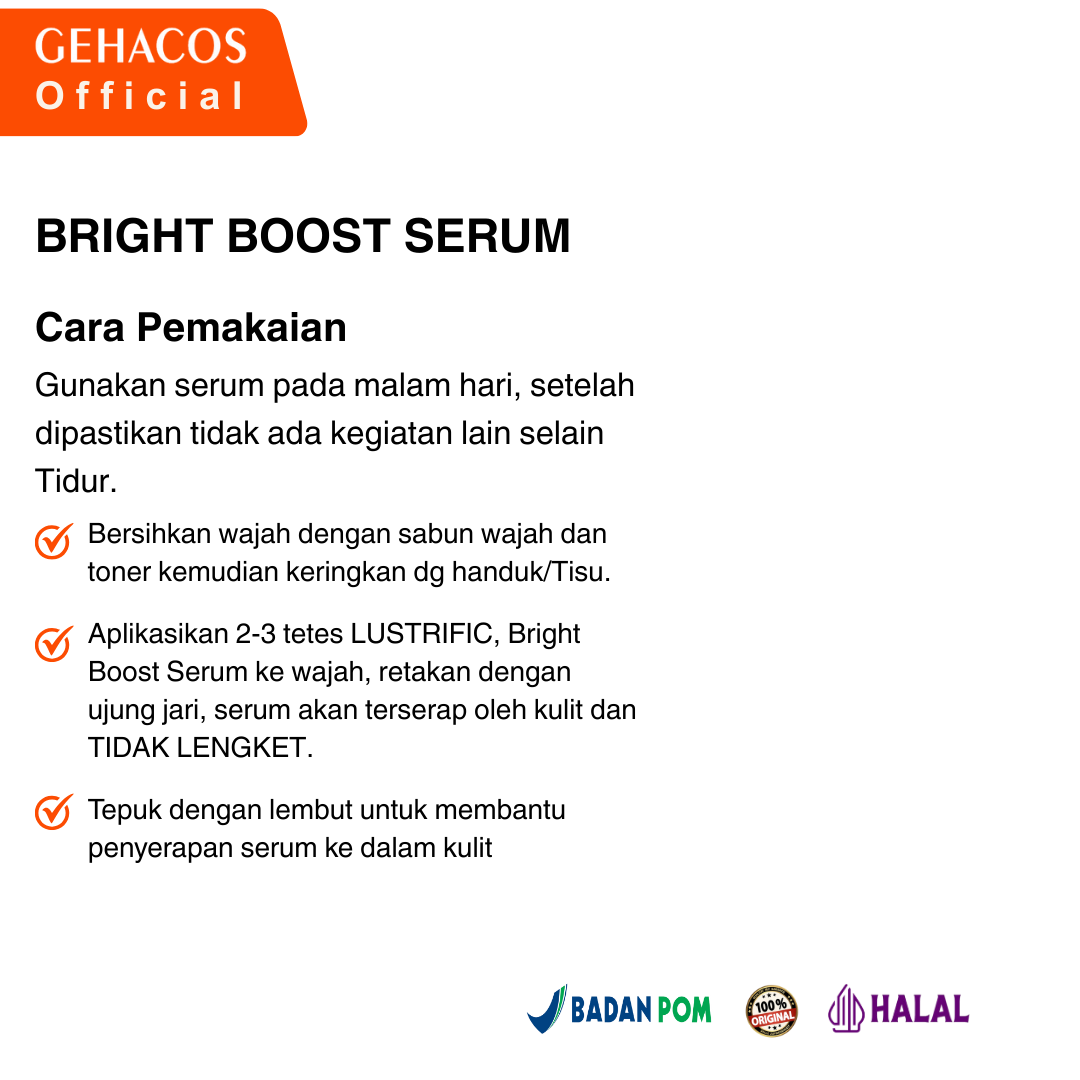 LUSTRIFIC Bright Boost Serum Chromabright - Memudarkan Flek & Bekas Jerawat - Skin Barrier - Glowing - Gambar 5
