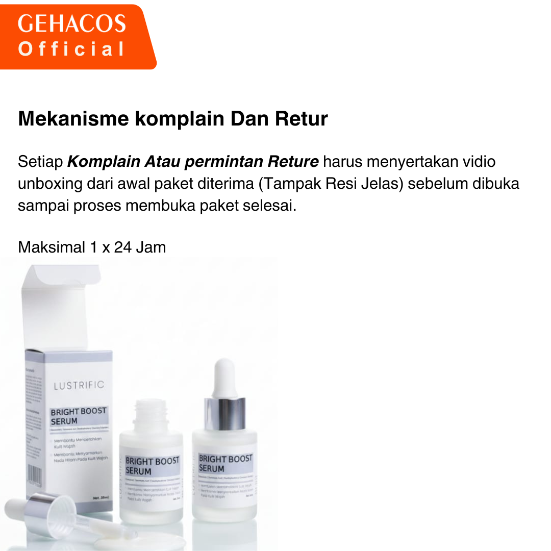 LUSTRIFIC Bright Boost Serum Chromabright - Memudarkan Flek & Bekas Jerawat - Skin Barrier - Glowing - Gambar 7