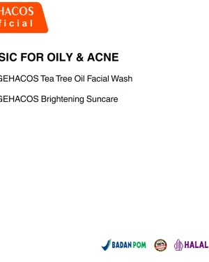 GEHACOS Basic For Oily & Acne, Jerawat, Anti Bakterial, Anti Inflammatory, Skin Barrier, SPF 49+ 