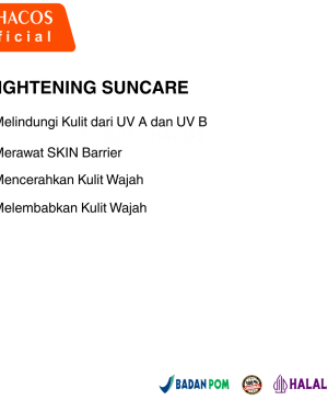 GEHACOS Brightening Suncare, Bisabolol, Niacinamide, SPF49+, PA+++ Melindungi Kulit dari UV A & UV B