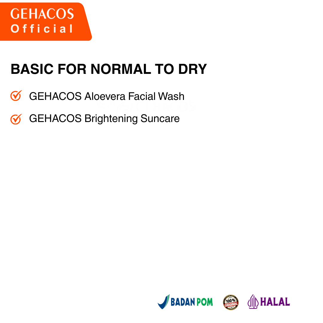 GEHACOS Basic For Normal To Dry, Moisturizes Skin, Anti Oxidant, Skin Barrier, Anti Aging, SPF 49+
