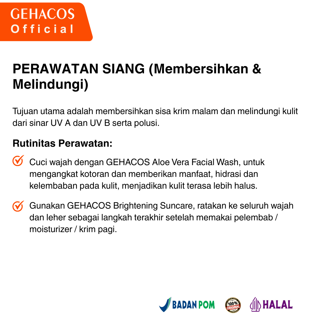 GEHACOS Whitening Signature, Flek, Moisturizes Skin, Pencerah, Skin Barrier,Regenerasi sel, SPF49+ - Gambar 4