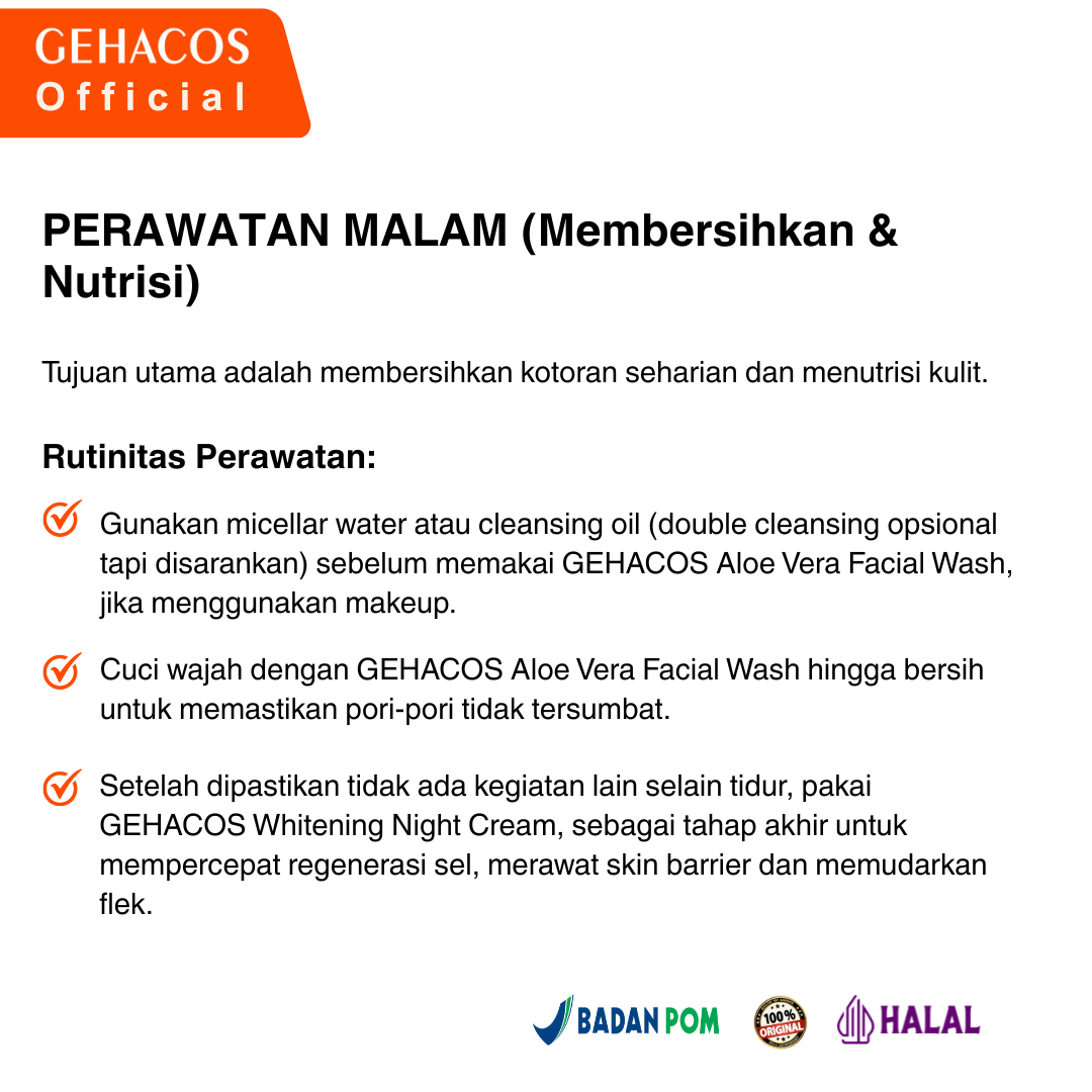 GEHACOS Whitening Signature, Flek, Moisturizes Skin, Pencerah, Skin Barrier,Regenerasi sel, SPF49+ - Gambar 5