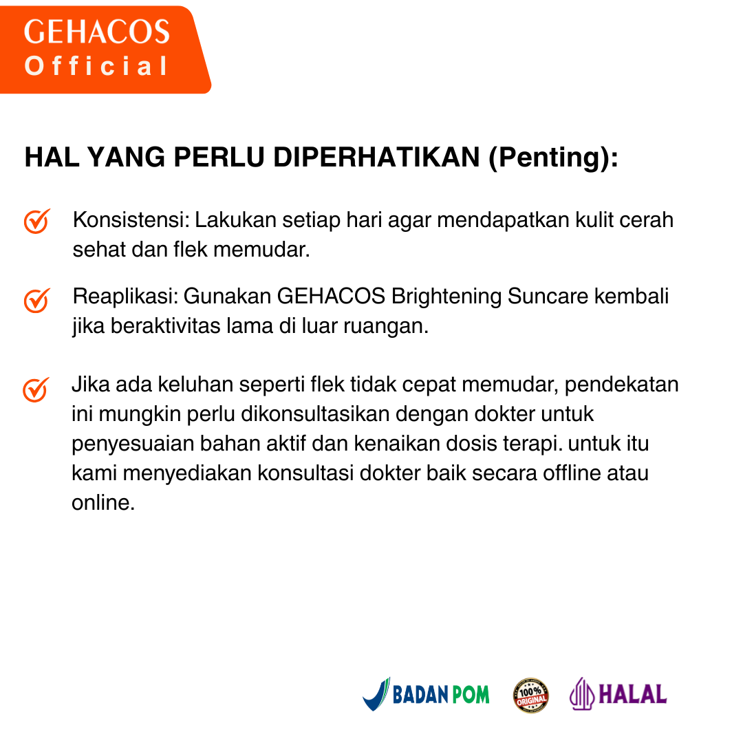 GEHACOS Whitening Signature, Flek, Moisturizes Skin, Pencerah, Skin Barrier,Regenerasi sel, SPF49+ - Gambar 6