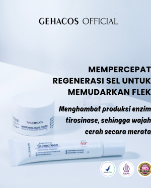 GEHACOS Whitening Essential,  Flek, Pencerah, Skin Barrier, Anti Aging, Regenerasi Sel, SPF49+, PA+++03