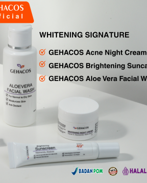 GEHACOS Whitening Signature, Flek, Moisturizes Skin, Pencerah, Skin Barrier,Regenerasi sel, SPF49+