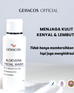 GEHACOS Aloe Vera Facial Wash, For Normal To Dry Skin, Moisturizes Skin, Anti Oxidant, 100 ml