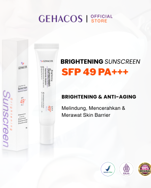 GEHACOS Brightening Suncare, Bisabolol, Niacinamide, SPF49+, PA+++ Melindungi Kulit dari UV A & UV B