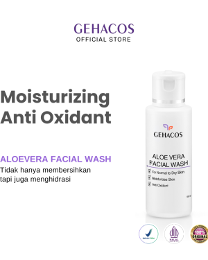 GEHACOS Aloe Vera Facial Wash, For Normal To Dry Skin, Moisturizes Skin, Anti Oxidant, 100 ml