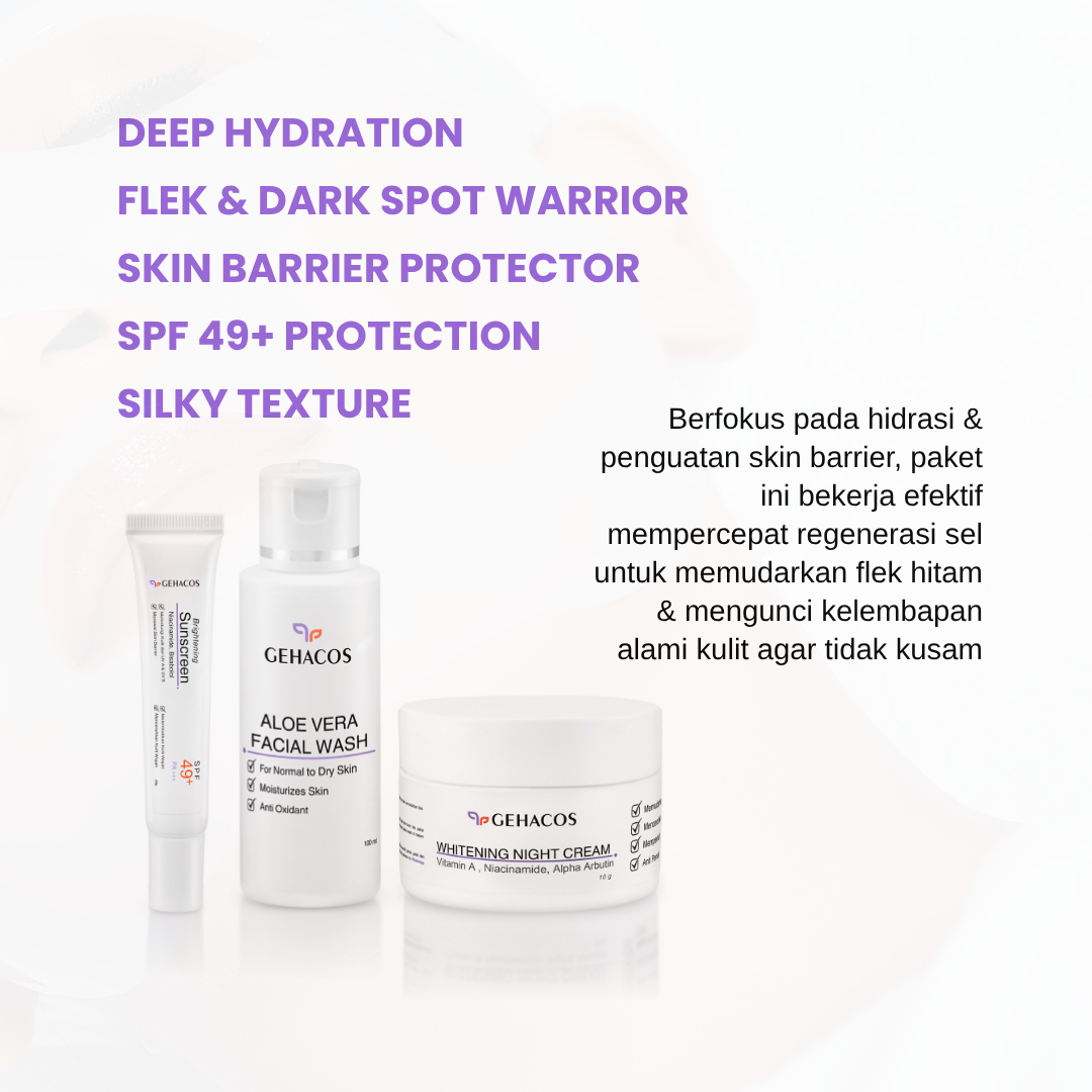 GEHACOS Whitening Signature, Flek, Moisturizes Skin, Pencerah, Skin Barrier,Regenerasi sel, SPF49+ - Gambar 6